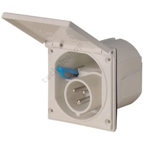 Lakókocsi csatlakozó 2P+E beépíthető 16A 3P 230V(50+60Hz) kék műanyag egyenes csavaros ABL-SURSUM