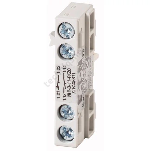 Segédérintkező blokk motorvédőhöz előlapra rádugható 1-z 1-ny 1A/AC15/230V NHI-B-11-PKZ0 EATON