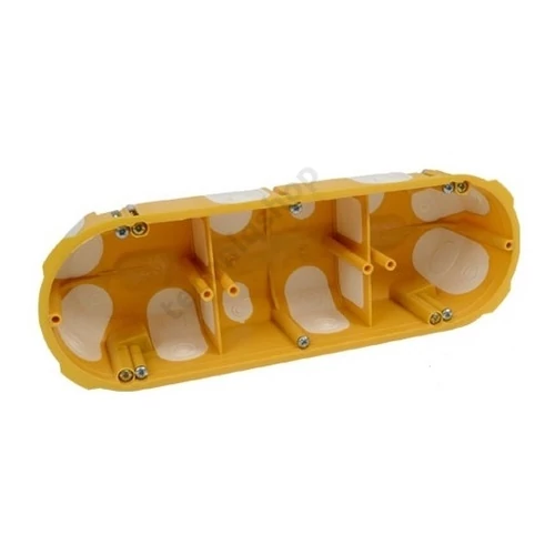 Gipszkarton szerelvénydoboz gumis 3-as 209mmx 68mm x műanyag sárga csavarral KPL KOPOS
