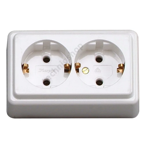 Asztali elosztósor 2x2P+E/230V 16A fehér IP20 Kopp