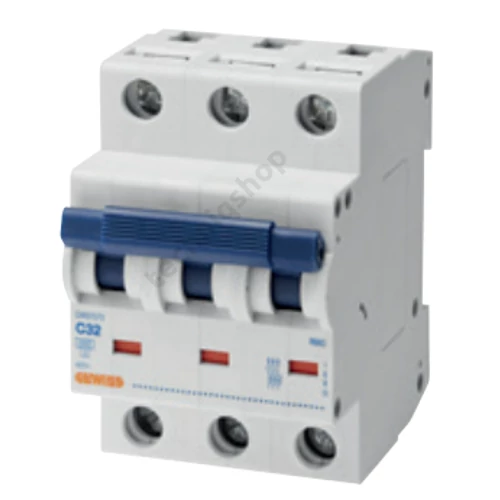 Kismegszakító 3P 6A C-jelleg 500V AC 6kA/60898 6kA/60947 RB60 GEWISS