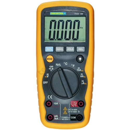 Multiméter V-A-Ohm-µF-°C-Hz digitális 1000VDC 1000VAC 10ADC 10AAC 40MOhm Pancontrol