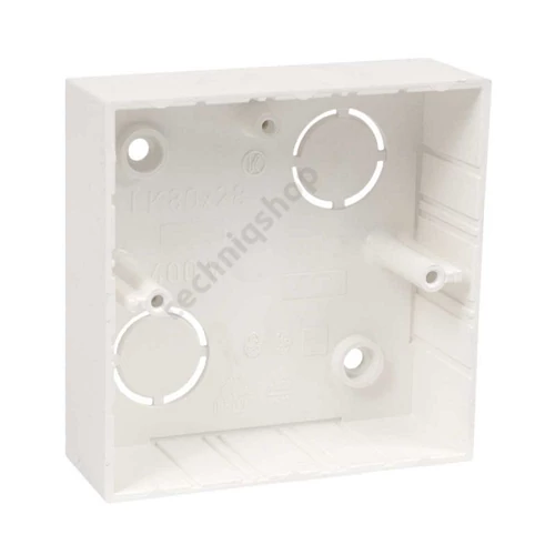 Vezetékcsatorna elosztódoboz műanyag 82mmx 82mm 28mm fehér 4mm2-vezetőhöz(max.) LK KOPOS