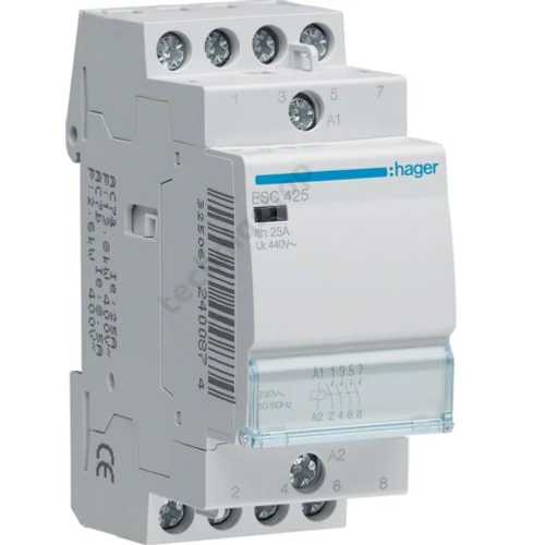 Mágneskapcsoló, 4Z, 25A, 230V AC, moduláris