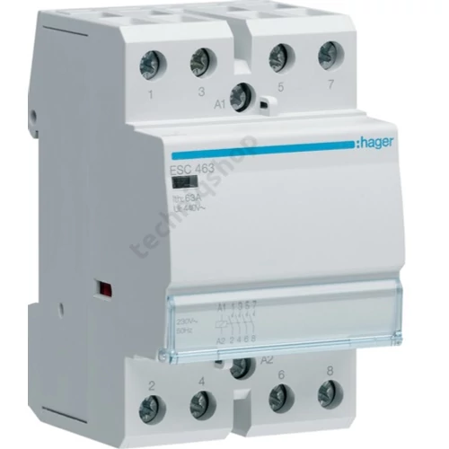 Mágneskapcsoló, 4Z, 63A, 230V AC, moduláris