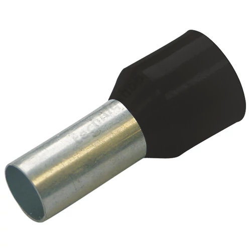 Érvéghüvely szigetelt normál 1.5mm2 8mm fekete Haupa