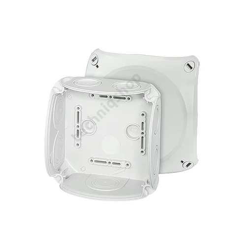 Kötődoboz falonkívüli 130mmx 130mmx 77mm szürke műanyag IP66 8 DK 0600 GZ Hensel