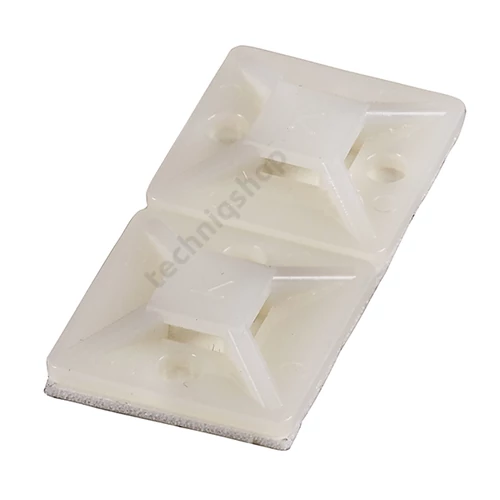 Kötegelő talp öntapadós és csavarozható 19x19x3,6 mm négy oldalt fűzhető Haupa