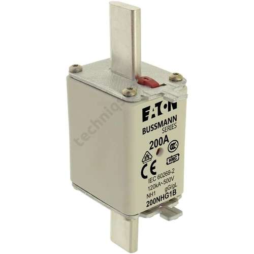 NH biztosítóbetét NH1 200A gL/gG 500V AC 120kA kombikijelző-kioldásjelzéssel Bussmann EATON