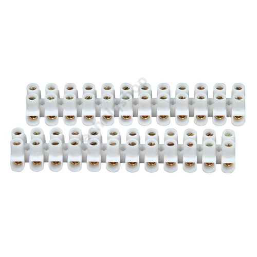 Sorkapocssáv darabolható 12P 41A 450V termoplaszt 4-6mm2/sokerű 2.5-6mm2/tömör fehér Kopp