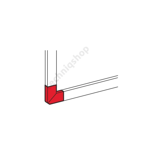 Parapetcsatorna L-idom 150x50-hez emelkedő/süllyedő 90° fényesfehér PVC műanyag DLP LEGRAND