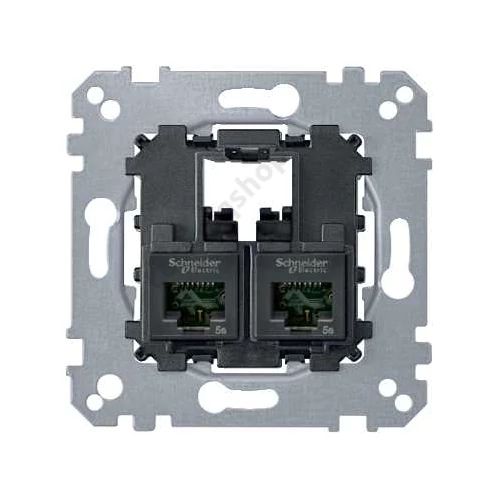 Merten adapterfedél 2xRJ45 beépíthető adatcsatlakozó betét adapterrel Cat5e UTP Schneider