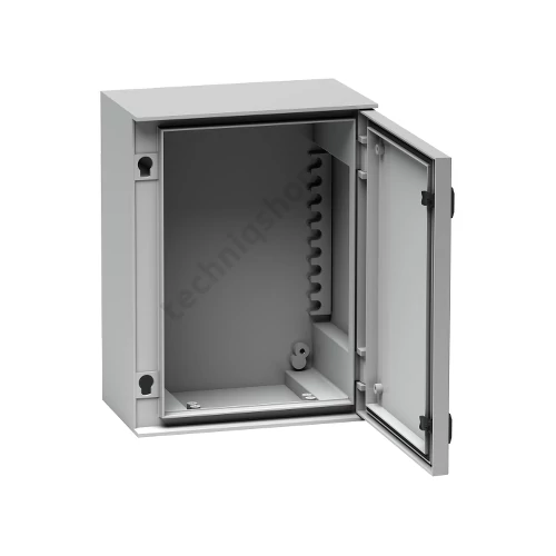Szekrény fali teli ajtós műanyag 530mm 430mmx 200mmx IP66 szürke Thalassa PLM Schneider
