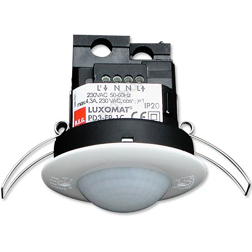 Mozgásérzékelő álmennyezetbe 360° PIR 10m-érzékelésátmérő 2300W 230V fehér IP20 PD3-1C-DE B.E.G.