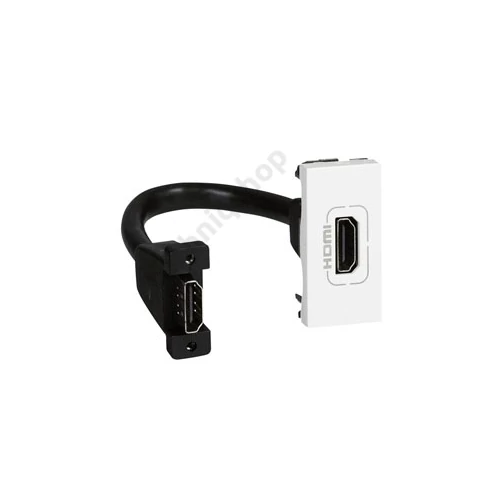 Mosaic 1M HDMI betét központi fedéllel fehér címketartóval LEGRAND