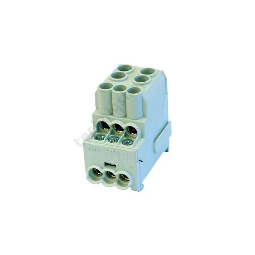 Elosztóblokk 100A 2x25mm2 6x10mm2 szürke csavaros 6csatl./10mm2 2csatl./25mm2 UVB100-L LEIPOLD
