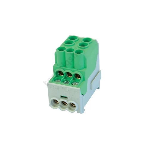 Elosztóblokk 100A 5x10+1x25+1x35mm2 csavaros 6csatl./10mm2 2csatl./25mm2 UVB100-L LEIPOLD