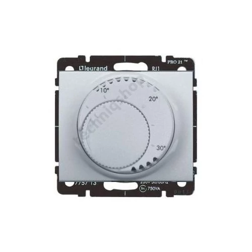 Galea szobatermosztát analóg standard betét 5-30°C 5A 230V süllyesztett alumínium LEGRAND