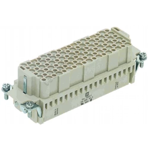 Ipari csatlakozó betét anya 108P 10A 250V krimpelt hüvely Han 108 DD-BU-C HARTING