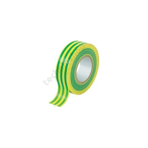 Szigetelőszalag zöld-sárga 19mm-sz 20m-ho ENERTECH