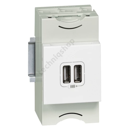 Mosaic USB töltőaljzat 2M 2/ki 2400mA-max. 5V süllyesztett fehér LEGRAND