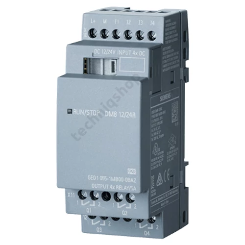Digitális be- és kimeneti modul DM8 4DI 4DO relé 10.8-28.8V/DC LOGO! SIEMENS