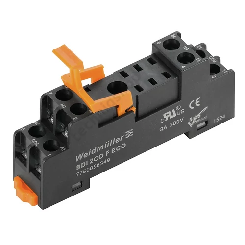 Reléfoglalat csavaros, sorolási lehetőség nélkül DIN (kalap)sín 35mm 8-tűs SDI 2CO F ECO Weidmüller
