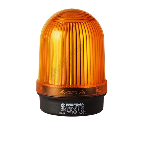Fényjelző folyamatos lámpa nélkül 81mm 230V AC/DC BA15d sárga IP65 falonkívüli BM WERMA