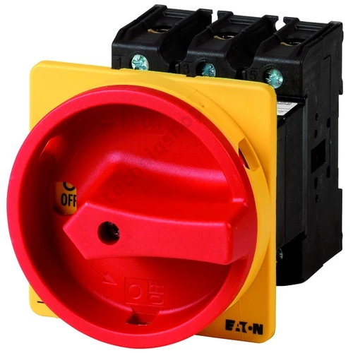 Szakaszoló fő- és vészkapcsoló 63A 3P 30kW/400VAC-3 ráépíthető fix piros P3-63/V/SVB EATON