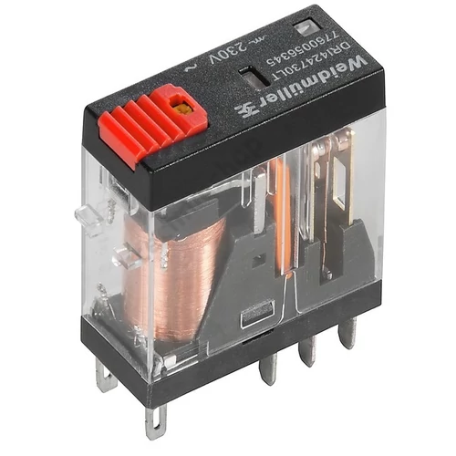 Csatolórelé 5A 2-v dugaszolós 184-253VAC monostabil IP20 DRI424730LT Weidmüller