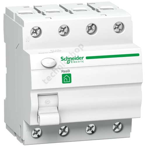 Áram-védőkapcsoló (Fi-relé) analóg 4P 63A 30mA AC-típus 6kA Resi9 Schneider