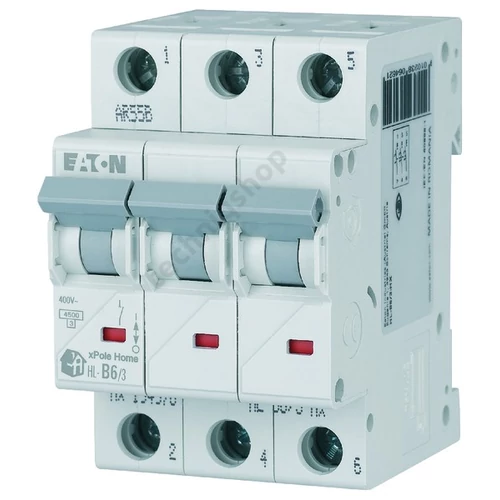 Kismegszakító 3P 16A B-jelleg 230V AC 4.5kA/60898 HL-B16/3 xPole Home EATON