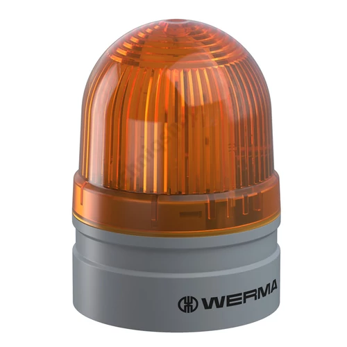 Fényjelző villanó EVS d62x85mm LED 24V AC/DC falonkívüli sárga műanyag IP66 Mini TwinFLASH WERMA