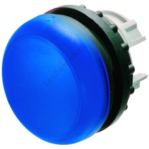 Jelzőlámpa fej kerek kék lapos 1-lámpa króm műanyag-előlapgyűrű 22mm-átmérő IP67 M22-L-B EATON