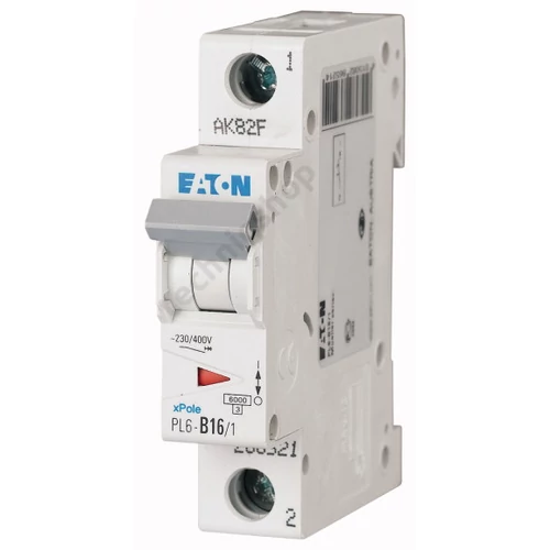 Kismegszakító 1P 16A B-jelleg 230V AC 6kA/60898 PL6-B16/1 EATON