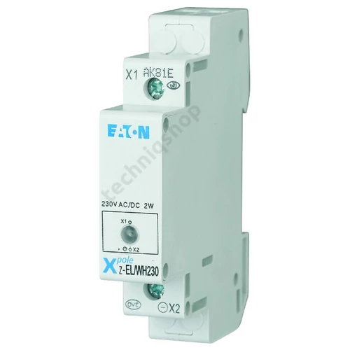 Jelzőlámpa komplett sorolható 1x LED fehér 110-240V AC/DC kerek lapos Z-EL/WH230 EATON