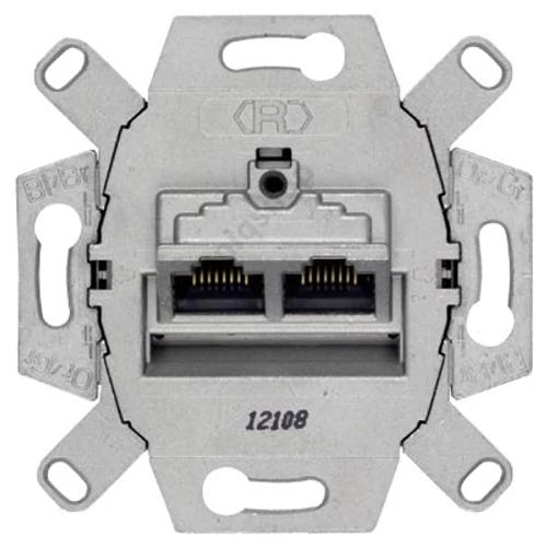 Delta 2xRJ45 Cat6e STP UAE/IAE (ISDN) betét fém címketartó nélkül 5TG SIEMENS