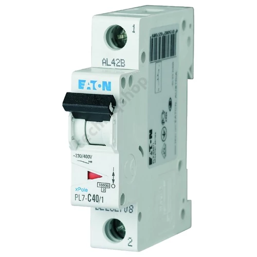 Kismegszakító 1P 40A C-jelleg 230V AC 10kA/60898 PL7-C40/1 EATON