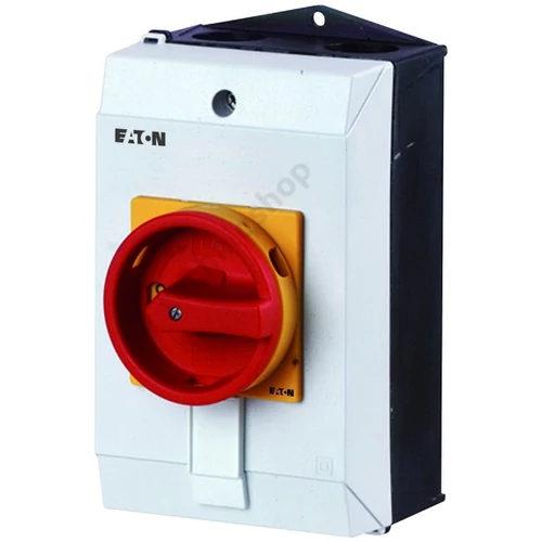 Szakaszoló fő- és vészkapcsoló 20A 3P+N 5.5kW/400VAC-3 ráépíthető tokozott T0-2-8900/I1/SVB EATON