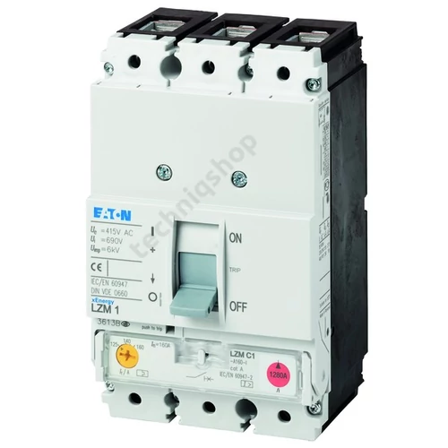 Kompakt megszakító berendezés/kábelvédő 3P fix 80A 63-80A-hő 36kA 690V LZMC1-A80-I EATON