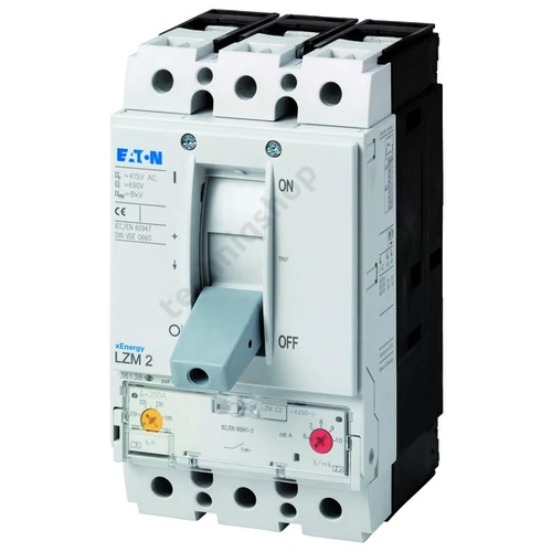 Kompakt megszakító berendezés/kábelvédő 3P fix 200A 160-200A-hő 36kA 690V LZMC2-A200-I EATON
