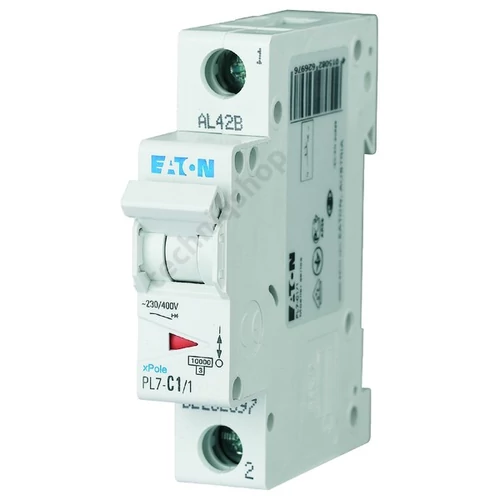 Kismegszakító 1P 1A C-jelleg 230V AC 10kA/60898 PL7-C1/1 EATON