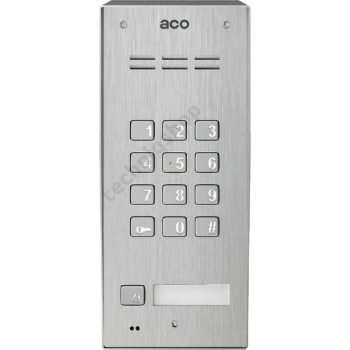 Kaputelefon kaputábla audió 1lakás RFID falonkívüli 2-erű 1hívógomb nemesacél moduláris ACO