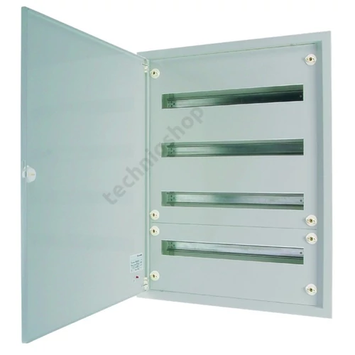 Kiselosztó PE/N-sínnel acél 4x 24M süllyesztett szürke IP30 ajtó BF-U-4/96-G-C EATON