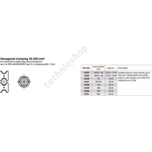 Présbetét/Alu hatszög 95/120mm²2 12750