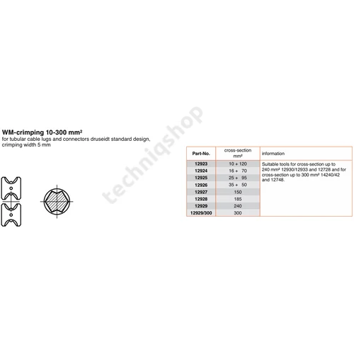 Présbetét WM 150mm² 12930/N