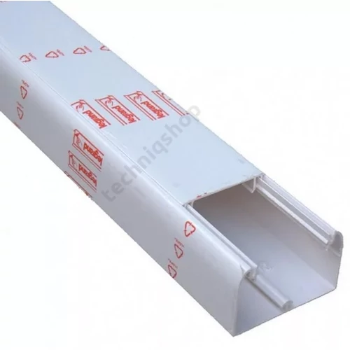 Szerelvénybeépítő-csatorna alj 60mm x 35mm x 2000mm kezeletlen műanyag fényesfehér DLP LEGRAND