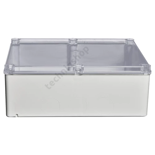 Kötődoboz falonkívüli műanyag 310mm x 240mm 110mm szürke átlátszó fedél IP55 System Pro E ABB