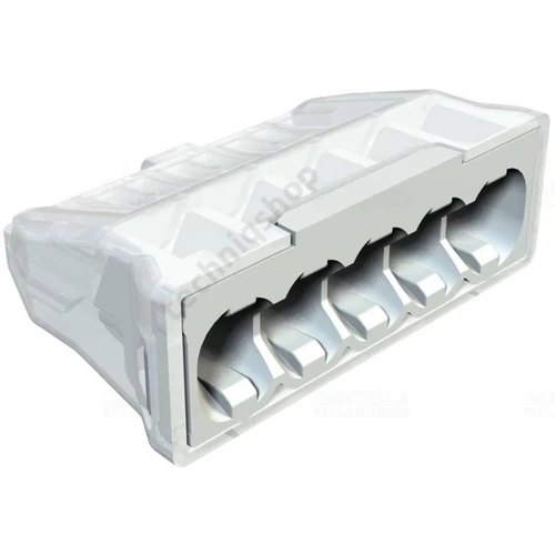 Vezetékösszekötő 5-pólus 0.5-2.5mm2 24A 450V világosszürke 61 525 LGR OBO-BETTERMANN