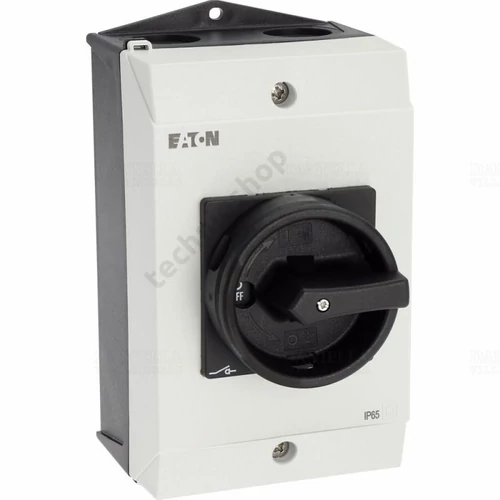 Szakaszoló főkapcsoló 25A 3P 7.5kW/400VAC-3 ráépíthető tokozott fekete P1-25/I2/SVB-SW EATON